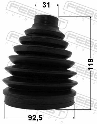 Fuelle, árbol de transmisión FEBEST ref. 0417P-CW6