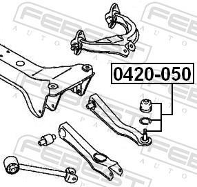 Rotule de suspension (Rotule de pivot) FEBEST 0420-050