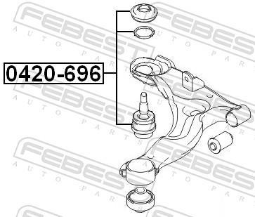 Rotule de suspension (Rotule de pivot) FEBEST ref. 0420-696