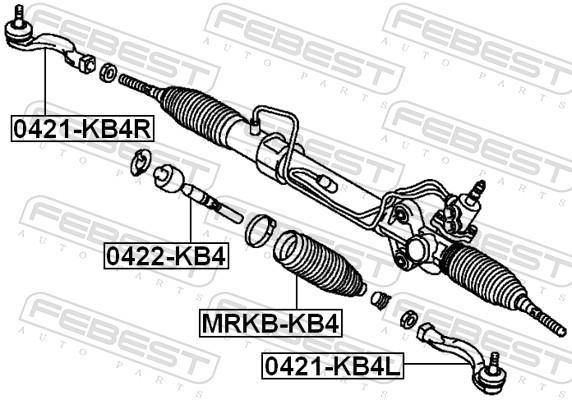 Rótula barra de dirección FEBEST ref. 0421-KB4L