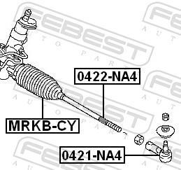 Rotule de direction FEBEST ref. 0421-NA4