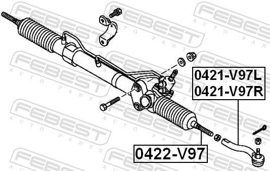 Rótula barra de dirección FEBEST ref. 0421-V97R