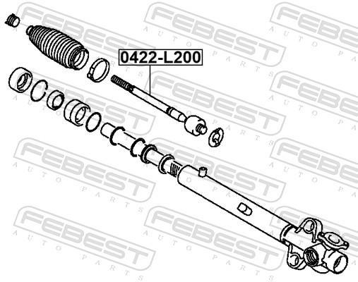 Tirante da direção FEBEST ref. 0422-L200