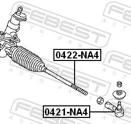 Tirante da direção FEBEST ref. 0422-NA4