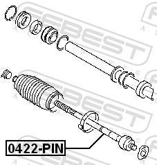 Tirante da direção FEBEST ref. 0422-PIN