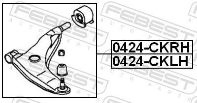 Triangle de suspension FEBEST ref. 0424-CKRH