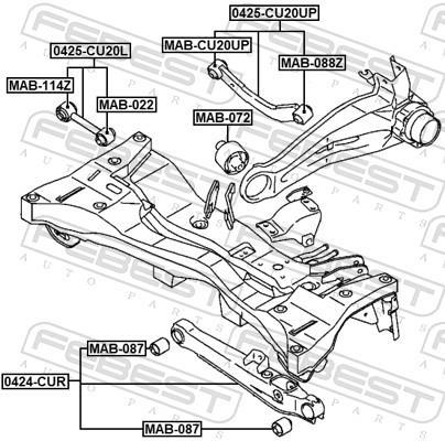 Triangle de suspension FEBEST ref. 0424-CUR