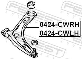 Triangle de suspension FEBEST ref. 0424-CWRH