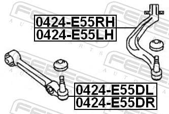 Triangle de suspension FEBEST ref. 0424-E55DR