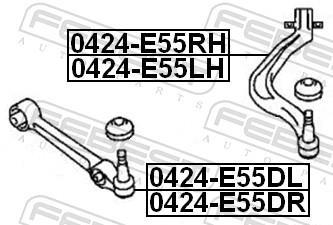 Triângulo, braço de suspensão FEBEST ref. 0424-E55LH
