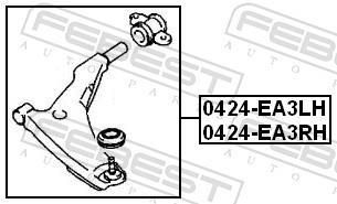 Triangle de suspension FEBEST ref. 0424-EA3LH