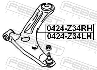 Triangle de suspension FEBEST 0424-Z34RH