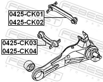 Triangle de suspension FEBEST ref. 0425-CK02