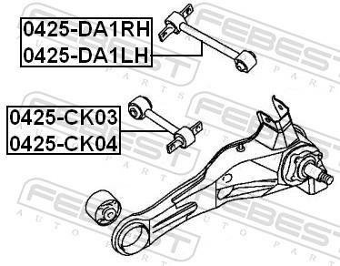 Triangle de suspension FEBEST ref. 0425-DA1RH