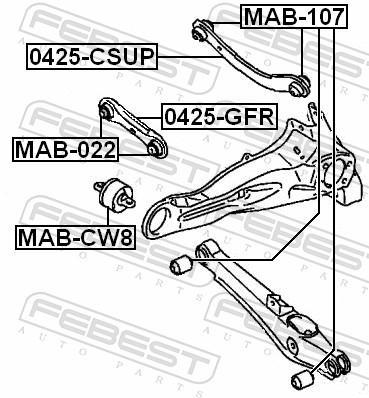 Triangle de suspension FEBEST 0425-GFR