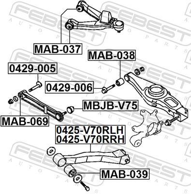 Triangle de suspension FEBEST ref. 0425-V70RRH