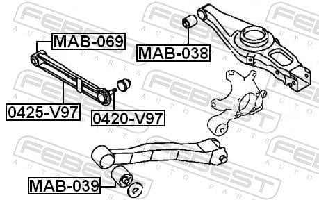 Triangle de suspension FEBEST ref. 0425-V97