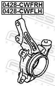 Fusée d'essieu, suspension de roue FEBEST ref. 0428-CWFLH