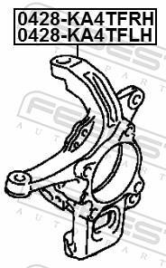 Fusée d'essieu, suspension de roue FEBEST ref. 0428-KA4TFRH