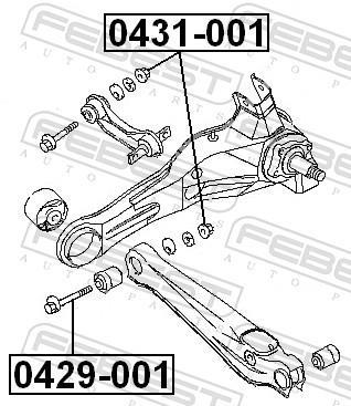 Vis de correction du carrossage FEBEST ref. 0429-001