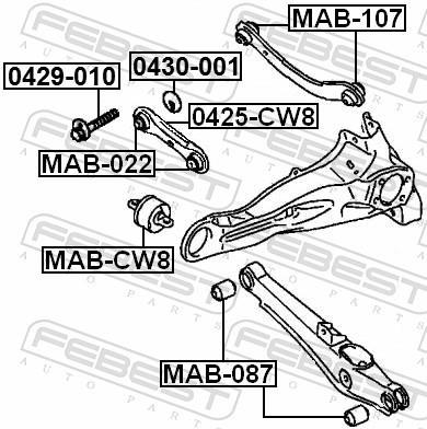 Vis de correction du carrossage FEBEST ref. 0429-010