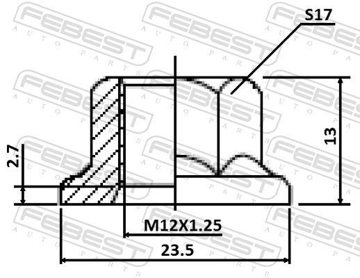 Tornillo corrector de inclinación FEBEST ref. 0431-004-PCS10