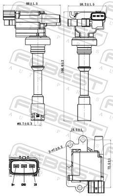 Bobine d'allumage FEBEST ref. 04640-001