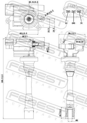Bobine d'allumage FEBEST ref. 04640-003