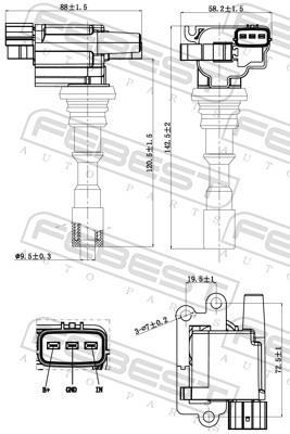 Bobine d'allumage FEBEST ref. 04640-004
