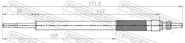 Bujía de precalentamiento FEBEST ref. 04642-005