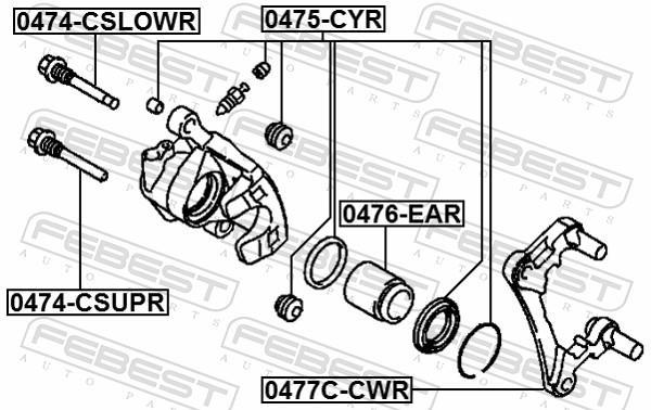 Kit de réparation d'étrier de frein FEBEST ref. 0475-CYR