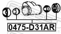 Kit de réparation d'étrier de frein FEBEST ref. 0475-D31AR