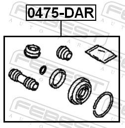 Kit de réparation d'étrier de frein FEBEST 0475-DAR