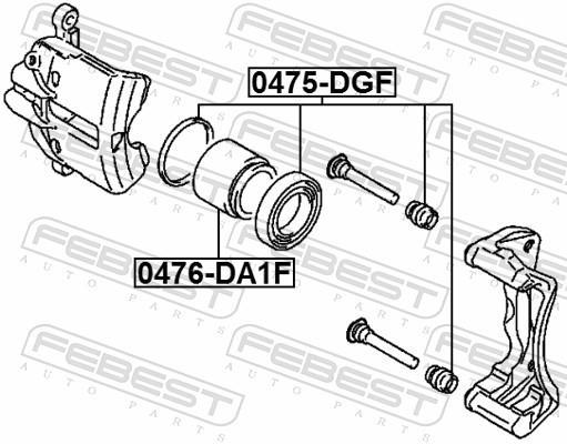Kit de réparation d'étrier de frein FEBEST ref. 0475-DGF