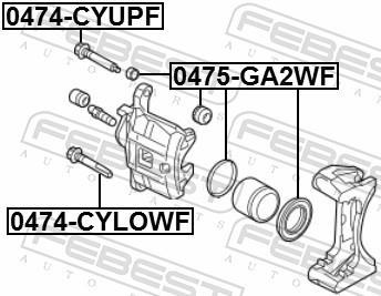 Kit de réparation d'étrier de frein FEBEST ref. 0475-GA2WF