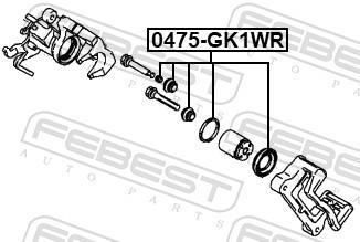 Kit de réparation d'étrier de frein FEBEST ref. 0475-GK1WR