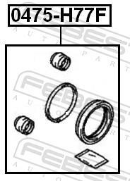 Kit de réparation d'étrier de frein FEBEST ref. 0475-H77F