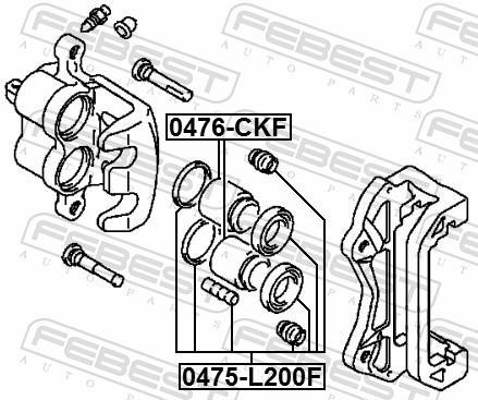 Kit de réparation d'étrier de frein FEBEST ref. 0475-L200F