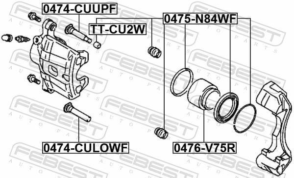 Kit de réparation d'étrier de frein FEBEST ref. 0475-N84WF