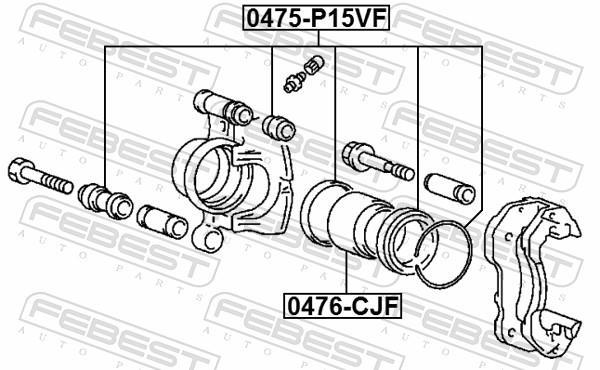 Kit de réparation d'étrier de frein FEBEST ref. 0475-P15VF