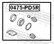 Kit de réparation d'étrier de frein FEBEST ref. 0475-PD5R