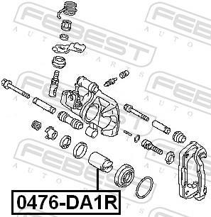 Piston, étrier de frein FEBEST 0476-DA1R