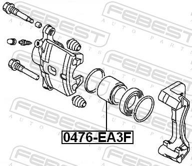 Piston, étrier de frein FEBEST 0476-EA3F