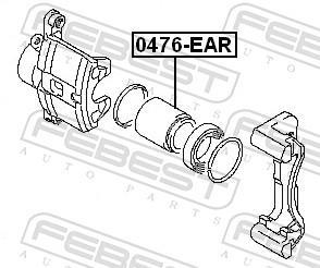Piston, étrier de frein FEBEST 0476-EAR