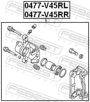 Étrier de frein FEBEST ref. 0477-V45RL