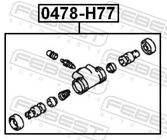 Bombín de freno de rueda FEBEST ref. 0478-H77