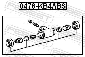 Bombín de freno de rueda FEBEST ref. 0478-KB4ABS