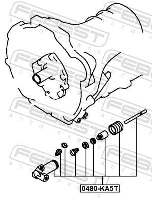 Receptor embraiagem FEBEST ref. 0480-KA5T