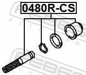 Kit d'assemblage, cylindre récepteur d'embrayage FEBEST ref. 0480R-CS