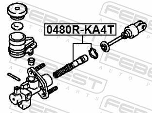 Kit d'assemblage, cylindre récepteur d'embrayage FEBEST 0480R-KA4T